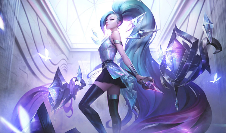 K/DA ALL OUT Seraphine Skin Splash Image from League of Legends