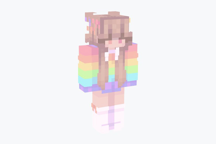 Pride E-Girl Minecraft Skin