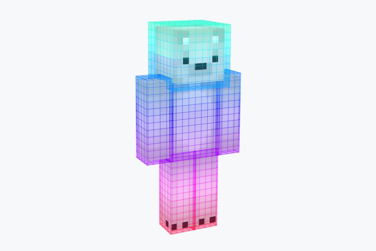 Rainbow Bear Skin For Minecraft