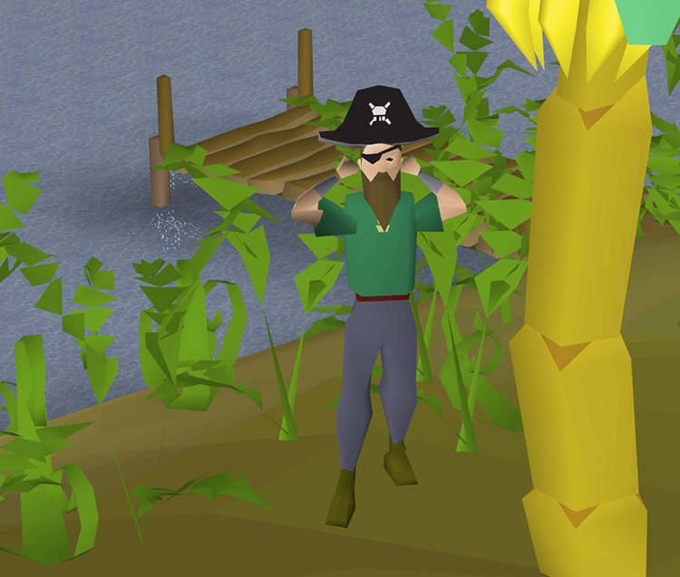 Player wearing a hat eyepatch / OSRS