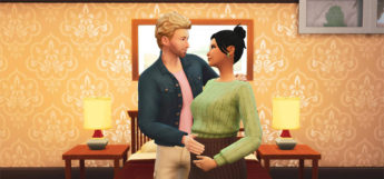Sims 4 Pregnant Couple Screenshot (SFW)