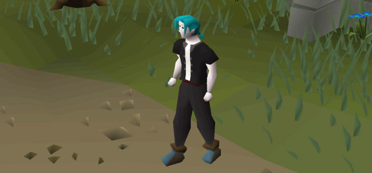 Wearing Rune Boots in OSRS