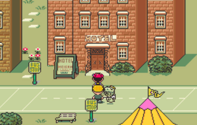 Outside the Hotel in Threed Town / Earthbound
