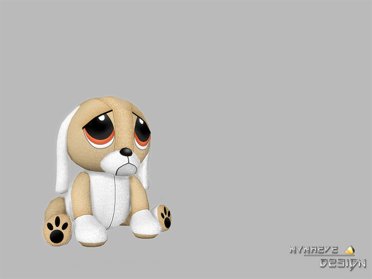 Peanut Puppy Plush by NynaeveDesign / TS4 CC