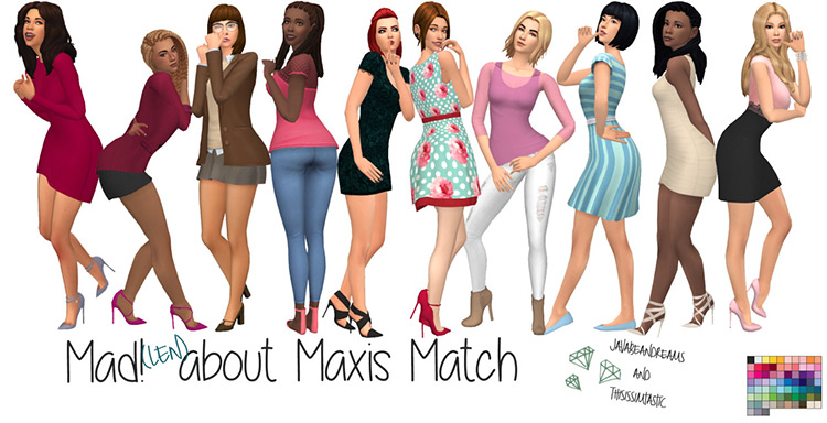Maxis Match Heels Collab CC for The Sims 4
