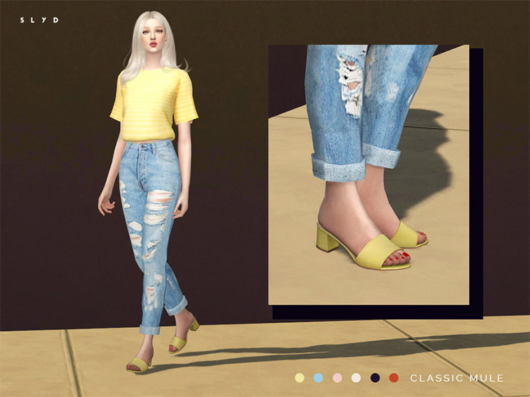 Classic Mule Heels by SLYD / Sims 4 CC