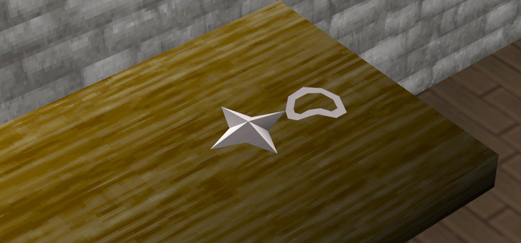 Holy Symbol on a table (OSRS)