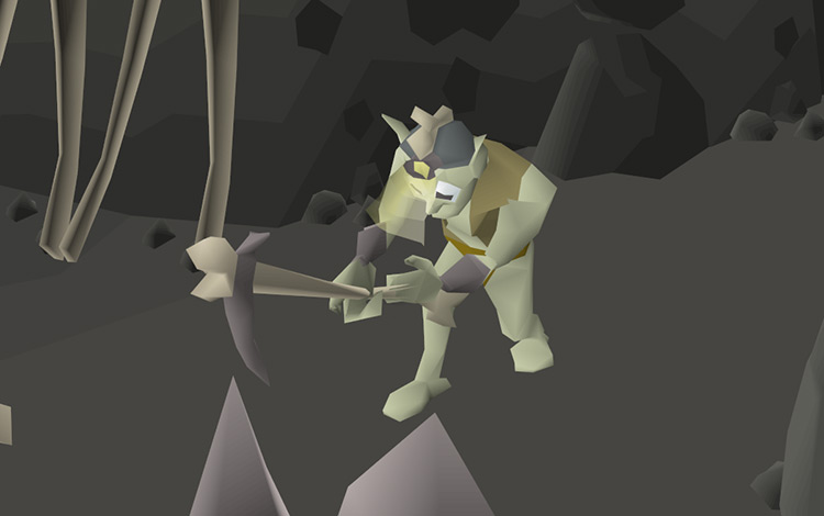 Cave goblin miner outside of Dorgesh-Kaan / OSRS
