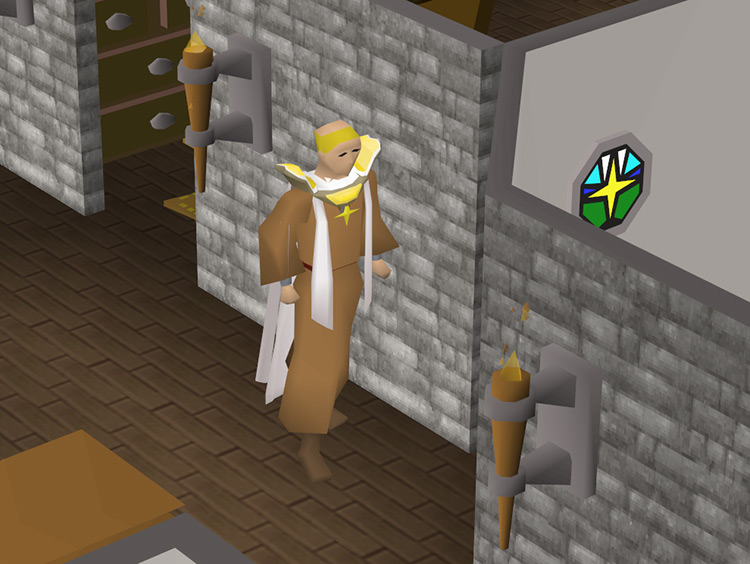 Brother Jered on the second floor of the Edgeville Monastery / OSRS