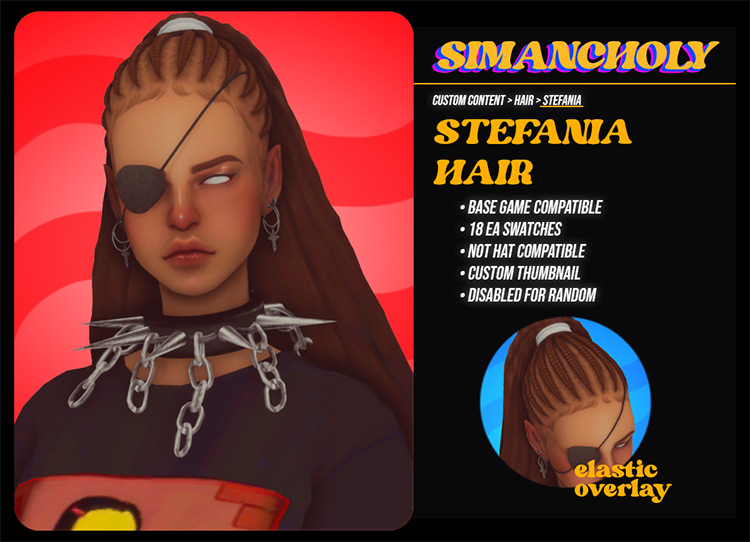Stefania Hair / Sims 4 CC