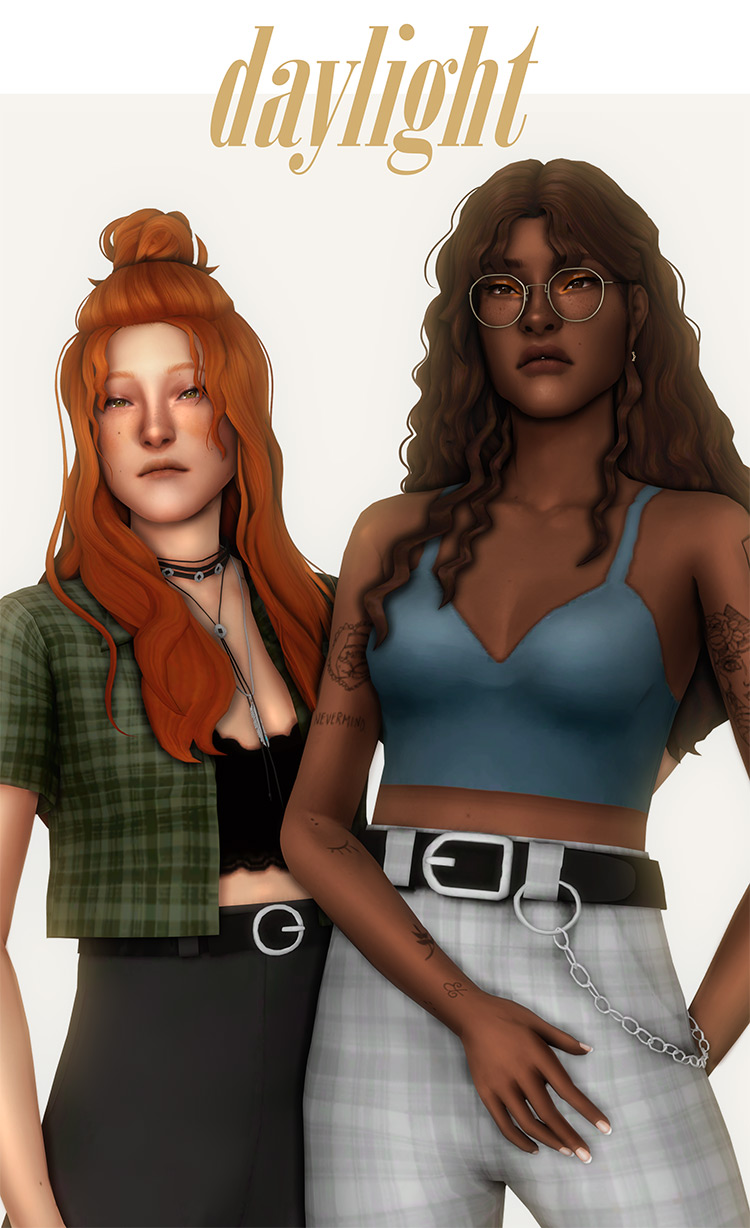 Daylight: Georgie & Daphne Hair / Sims 4 CC