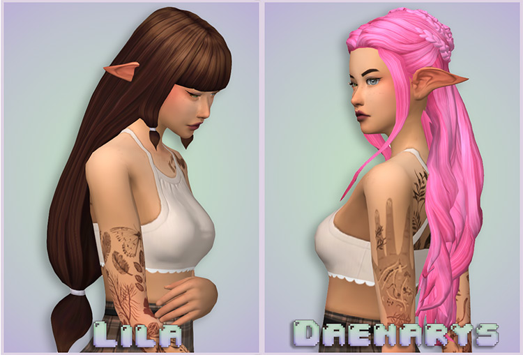 Sims 4 Maxis Match CC  Long Hair for Girls  All Styles    FandomSpot - 92