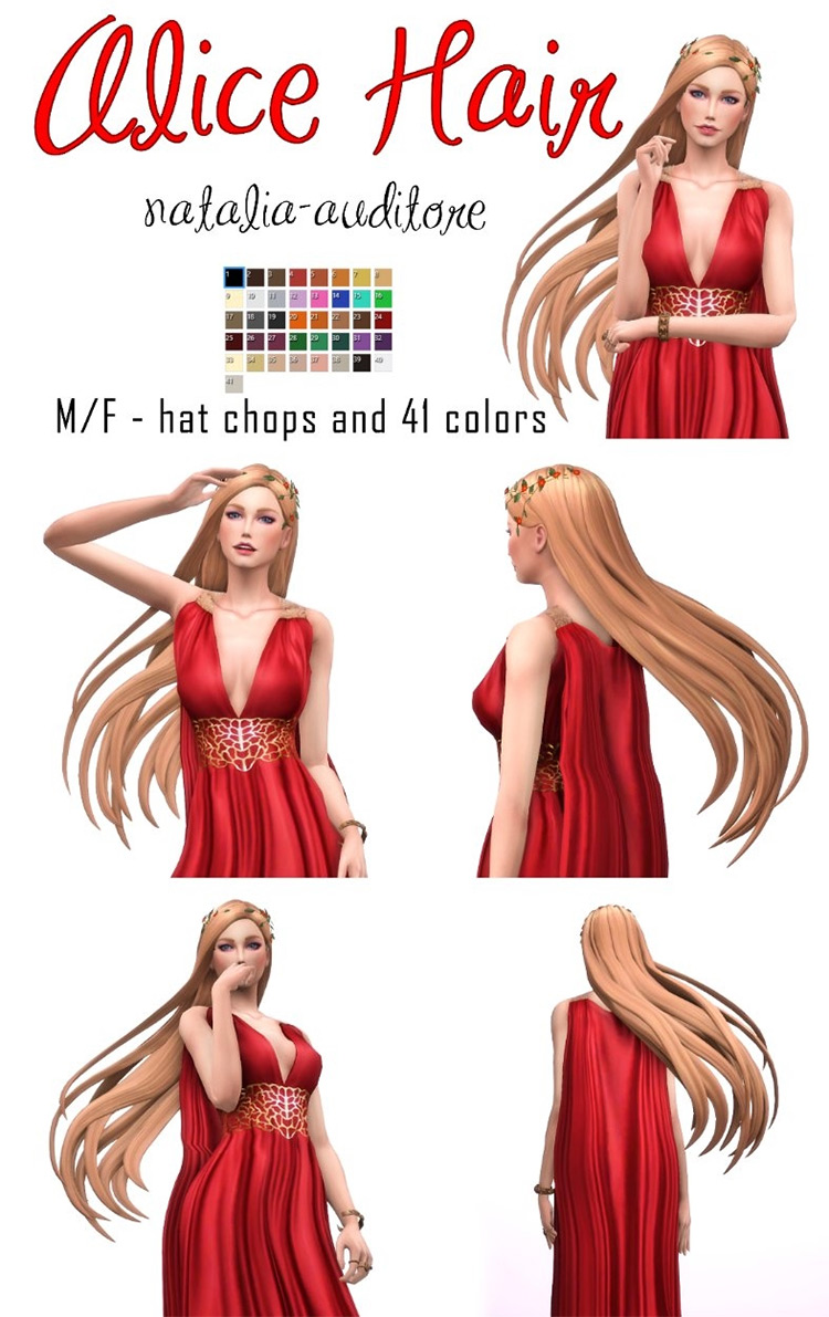 Sims 4 Maxis Match CC  Long Hair for Girls  All Styles    FandomSpot - 72