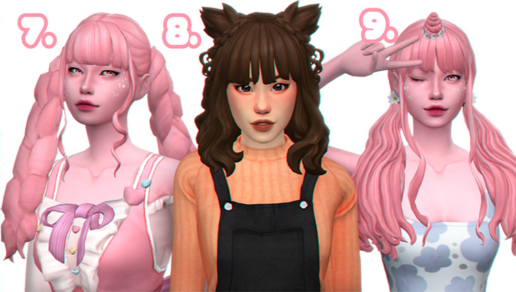 Sims 4 Maxis Match CC: Long Hair for Girls (All Styles) – FandomSpot