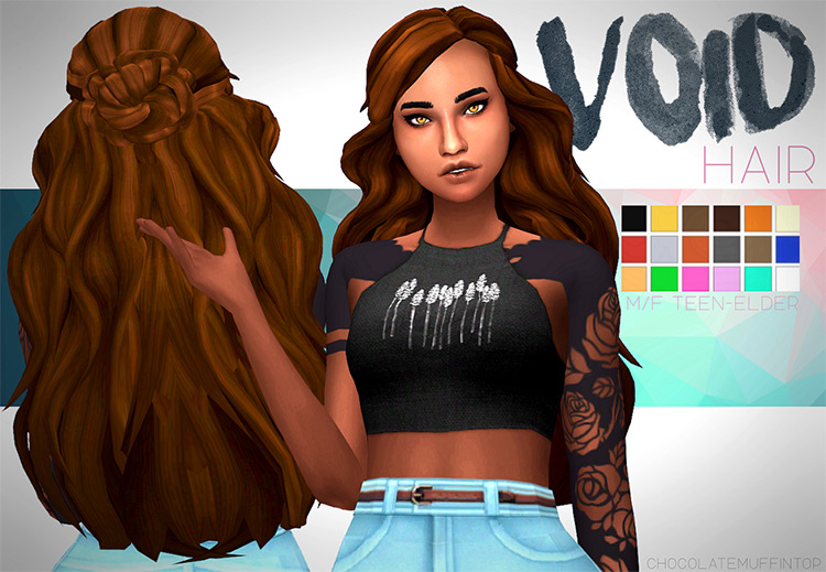 Sims 4 Maxis Match CC  Long Hair for Girls  All Styles    FandomSpot - 80