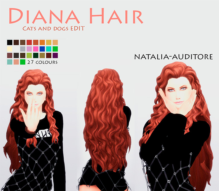 Diana Hair / Sims 4 CC