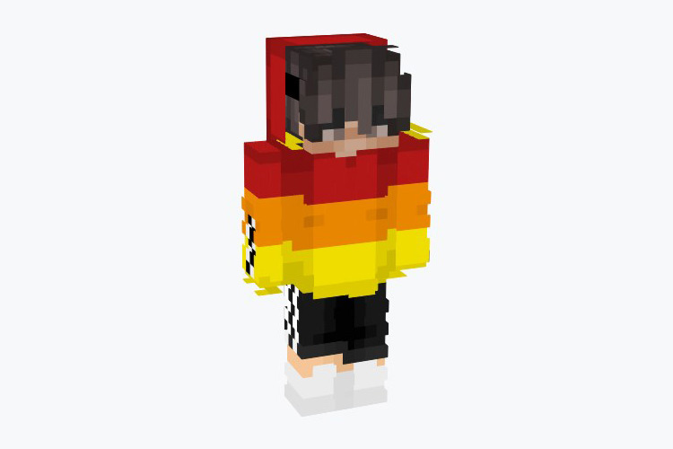Red/Orange/Yellow Hoodie (Boy) Minecraft Skin