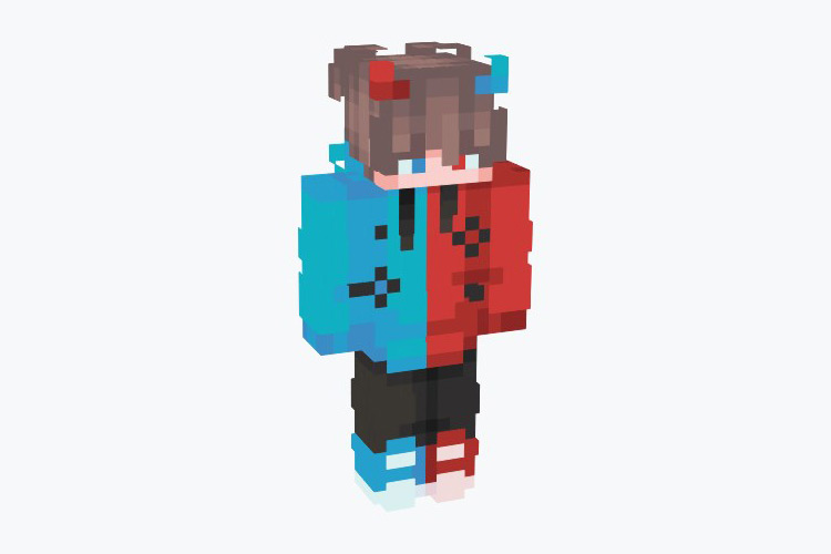 Nintendo Switch Hoodie (Boy) Skin For Minecraft