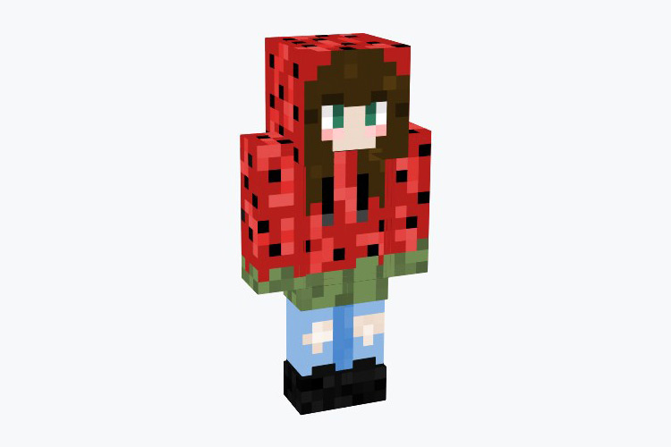 Watermelon Hoodie Girl Skin For Minecraft