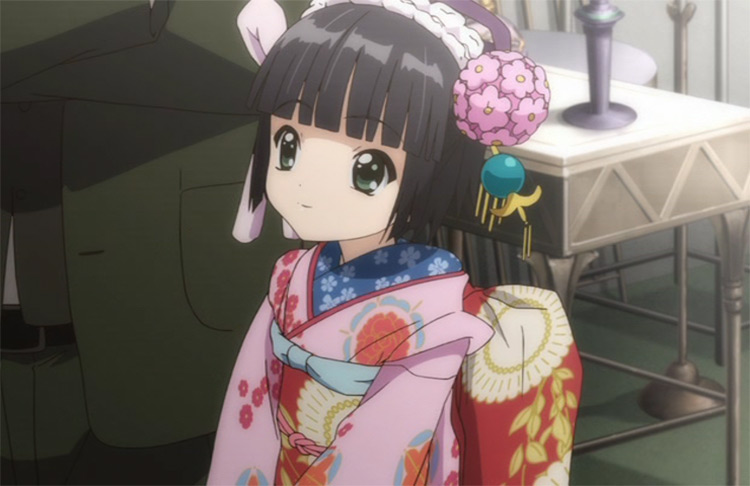 Ai Shows Off Her Kimono