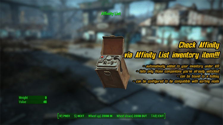 Visible Companion Affinity FO4