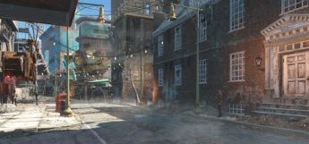 Empty street screenshot - Fog Remover mod for Fallout 4