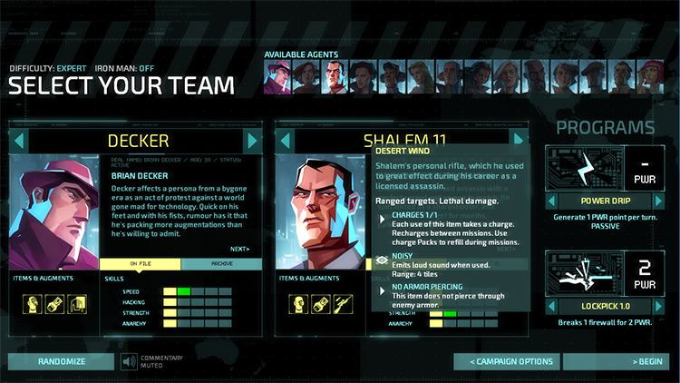 New Items and Augments for Invisible Inc