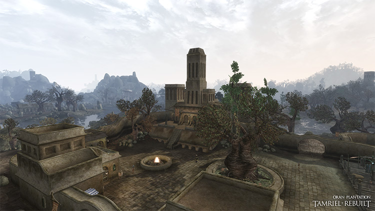 Tamriel Rebuilt cityscape of Morrowind