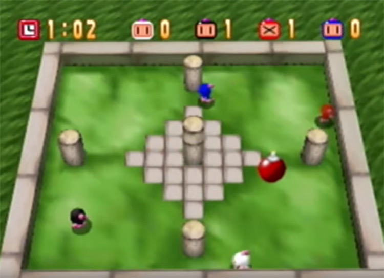 Capture d'écran du gameplay de Bomberman 64