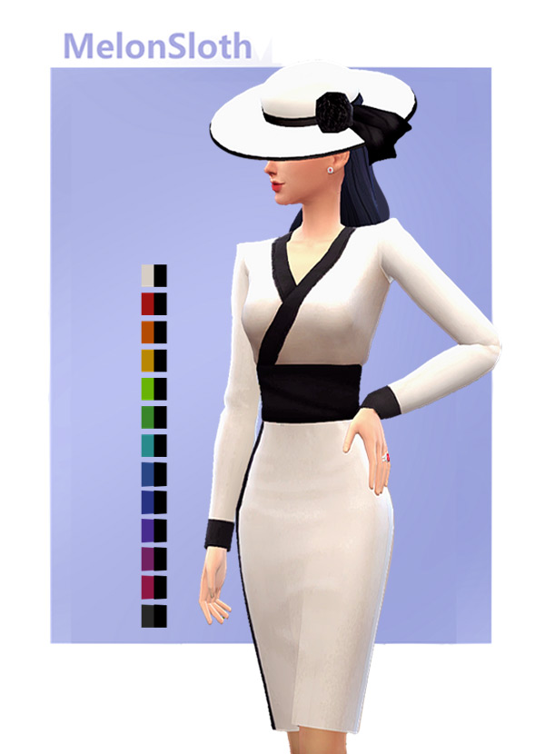 Black and White Diana Set / Sims 4 CC