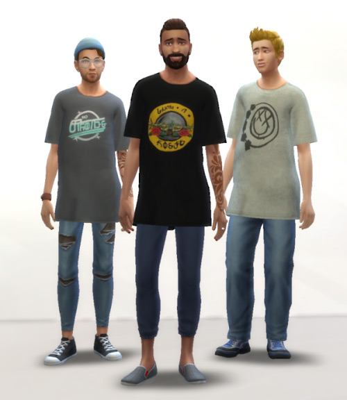 Mod The Sims - Metal Bands Shirts and Outfits