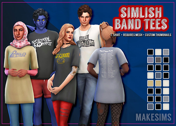 Simlish Band Tee / TS4 CC