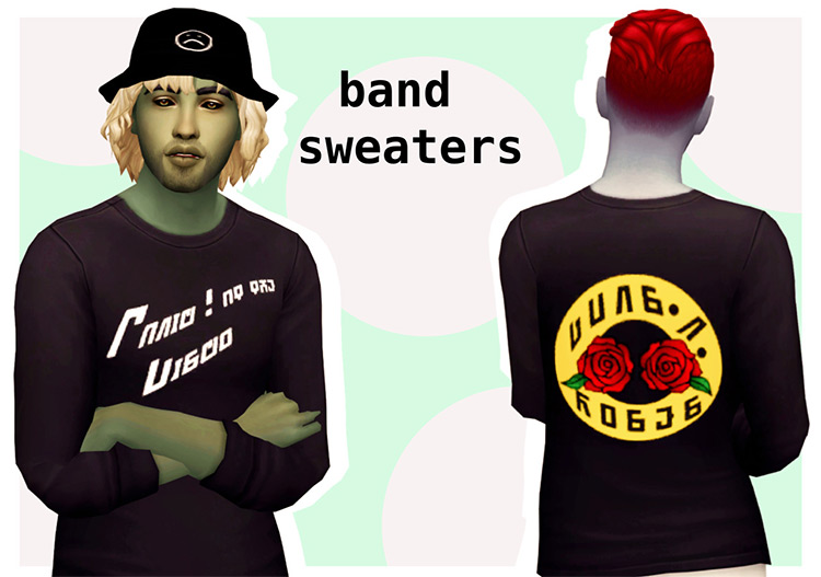 Band Sweaters / Sims 4 CC