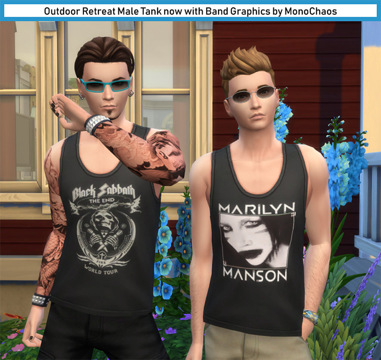 Male Graphic Band Tees (Outdoor Retreat Required) / TS4 CC