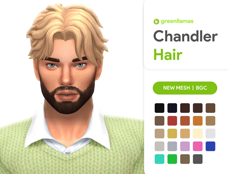 Chandler Hair / Sims 4 CC