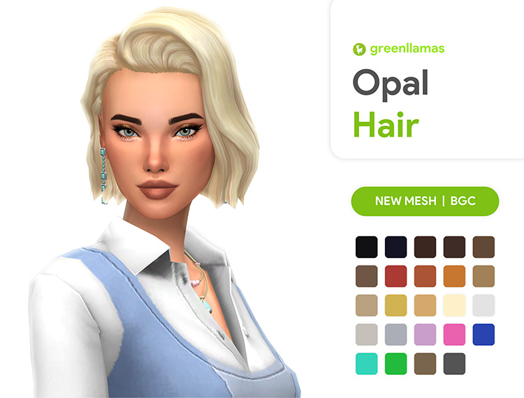 Opal Hair / Sims 4 CC