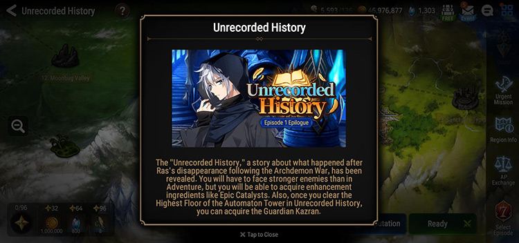 Unrecorded History (Description) / Epic Seven