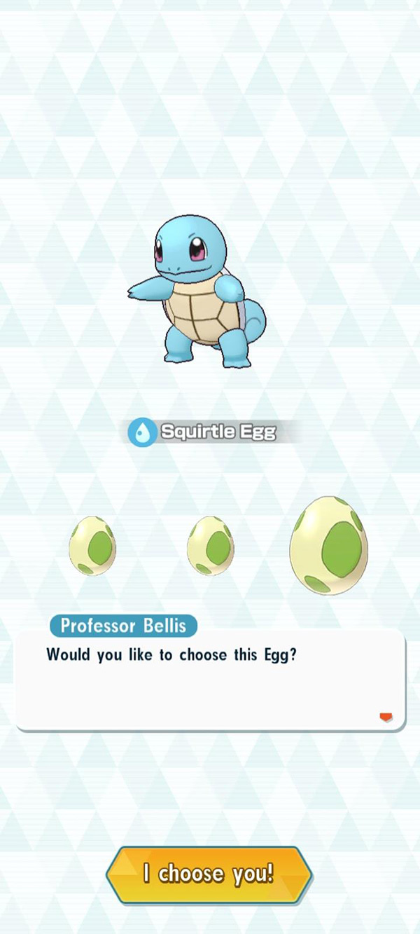 Starter Pokémon Selection with Squirtle / Pokémon Masters EX