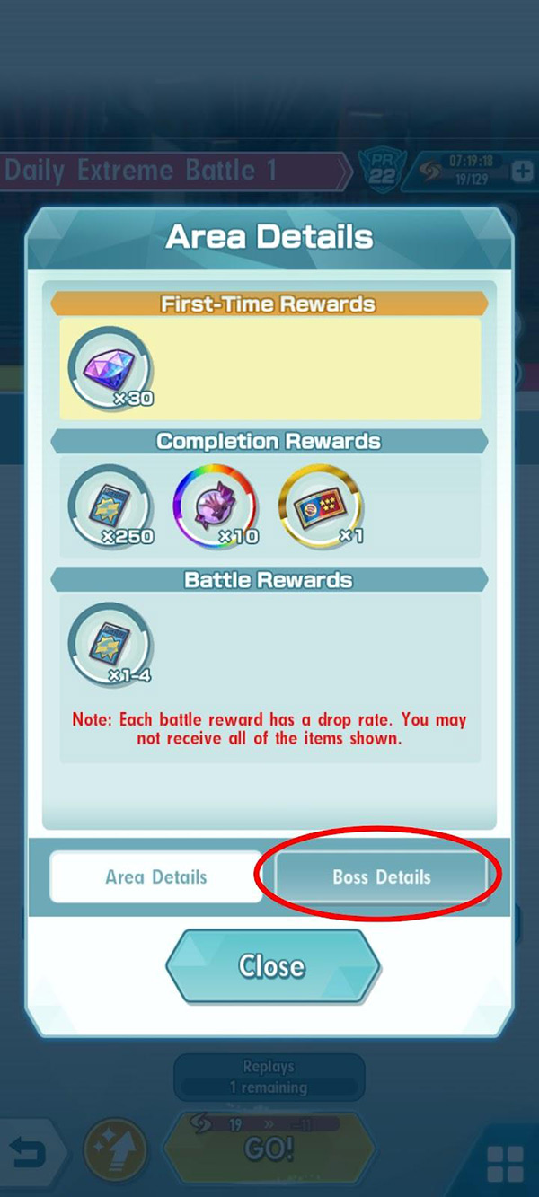 Area Details Boss Details / Pokémon Masters EX