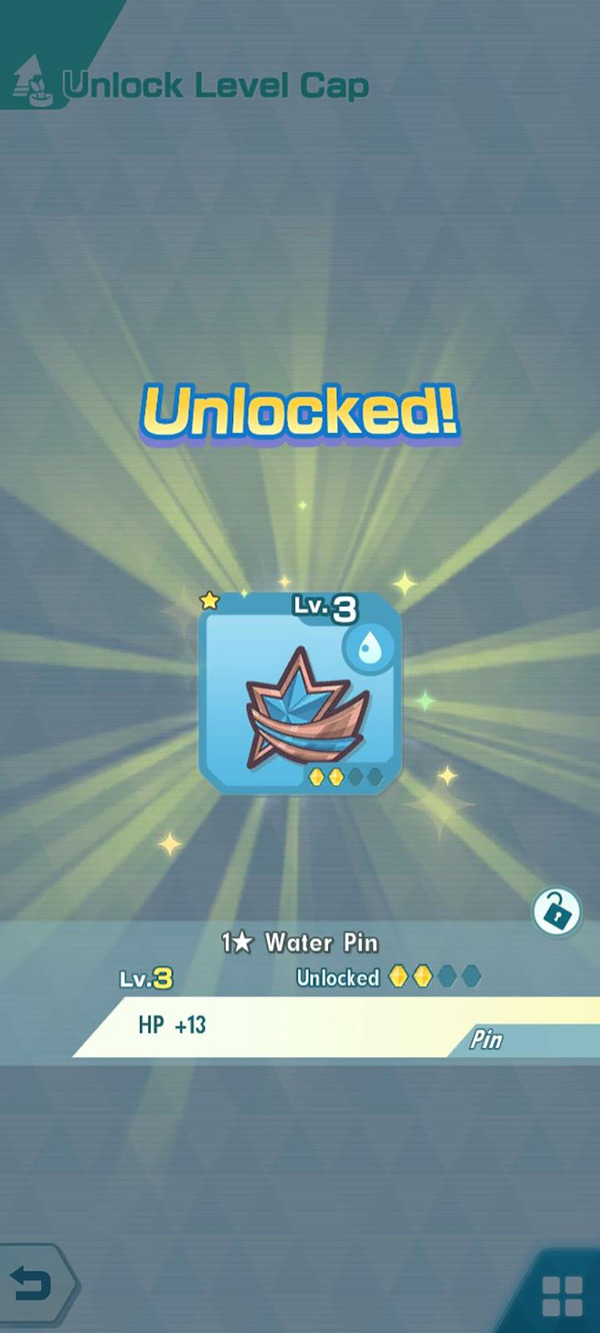 Water Pin (Level Cap Unlocked) / Pokémon Masters EX