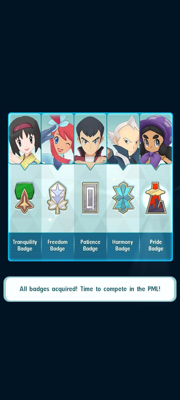 All PML Badges Unlocked / Pokémon Masters EX