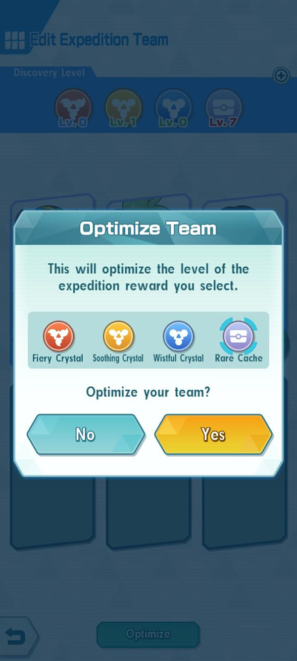 Optimize Team (Rare Cache) / Pokémon Masters EX