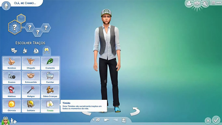 Shy Trait for Sims4