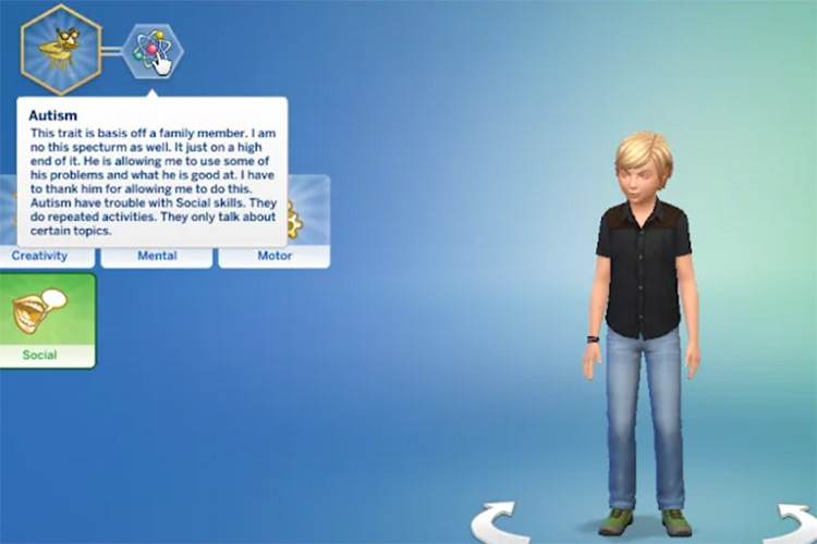 Autism in Sims 4