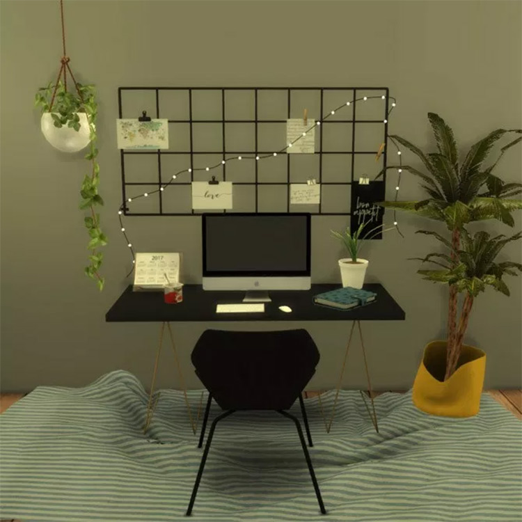 Wall Grid with String Light mod