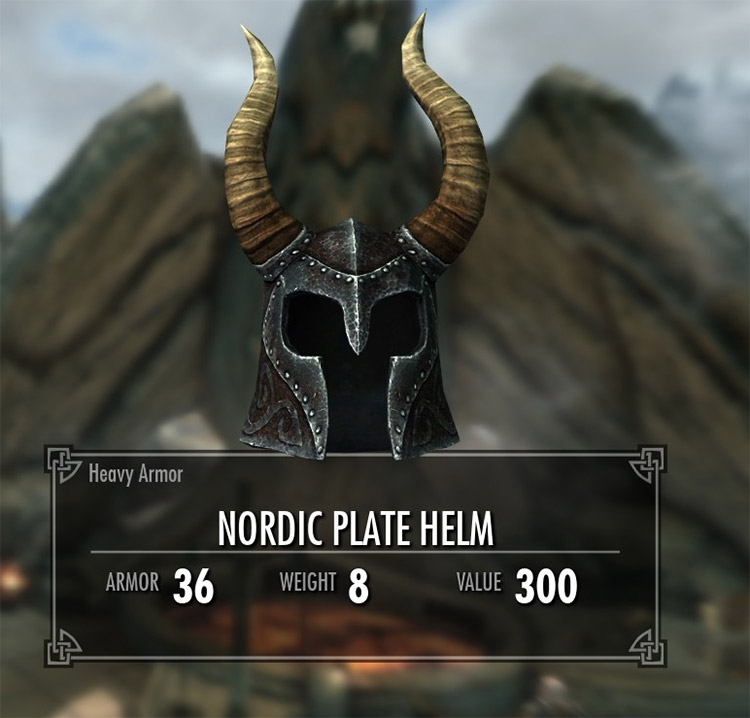 Unique helmet with horns - Skyrim Mod