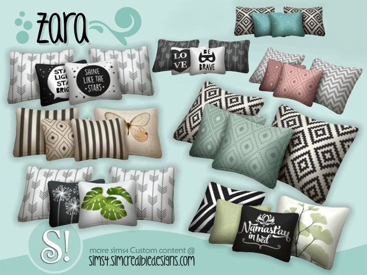 Zara Pillows for Sims 4