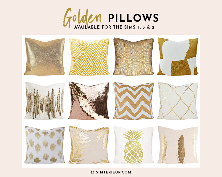 Golden Pillows Sims 4 CC