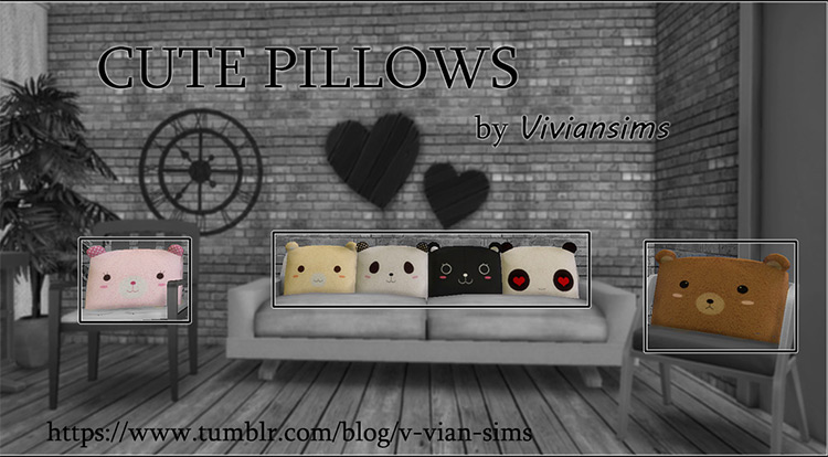 Cute Pillows for Sims 4