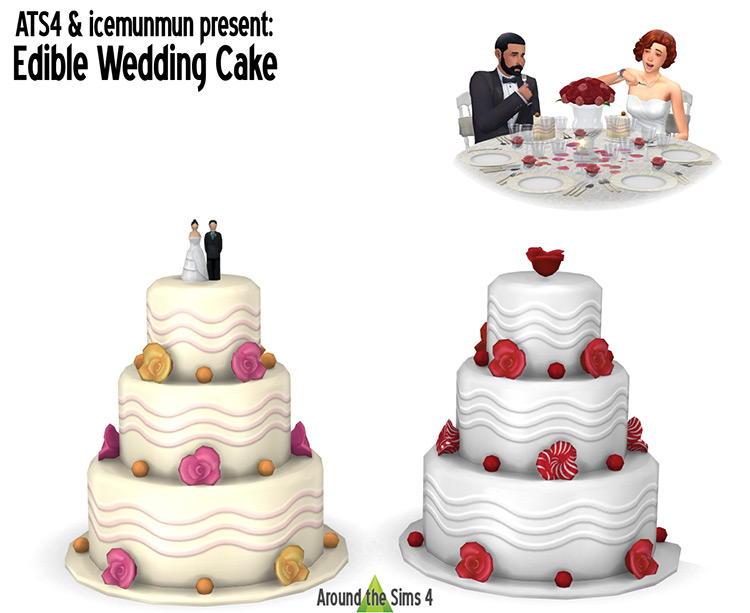 Second Life Marketplace - Wedding Cake - Claret Calla Lily Round 4T - Wedding  Cake Decor Wedding Flowers